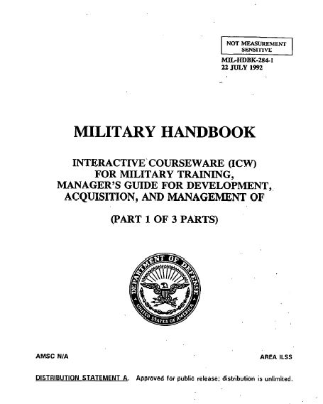 Military Handbook- Interactive Courseware (ICW) for Military Training ...