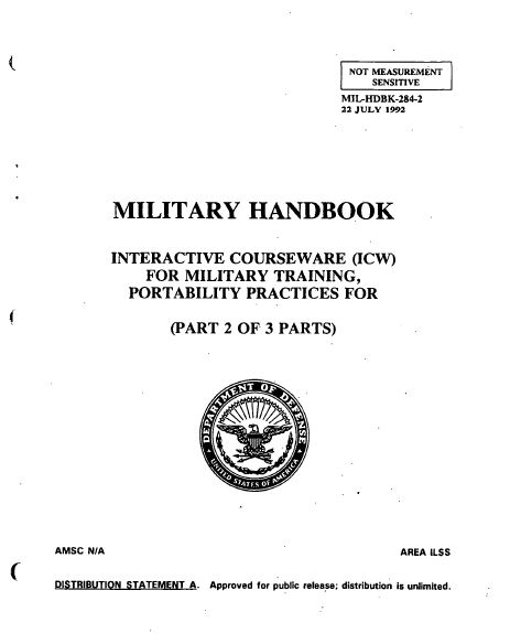 Military Handbook- Interactive Courseware (ICW) for Military Training ...