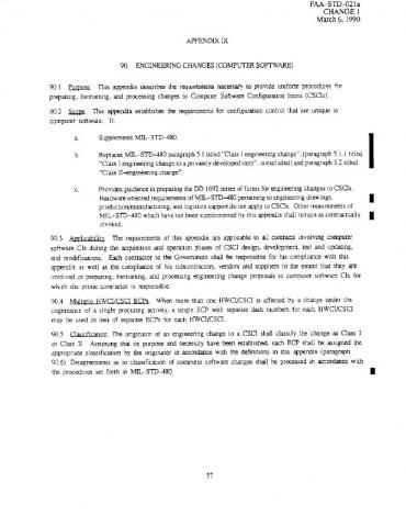 FAA STD- Appendix IX (Engineering Changes- Computer Software) | SE Goldmine