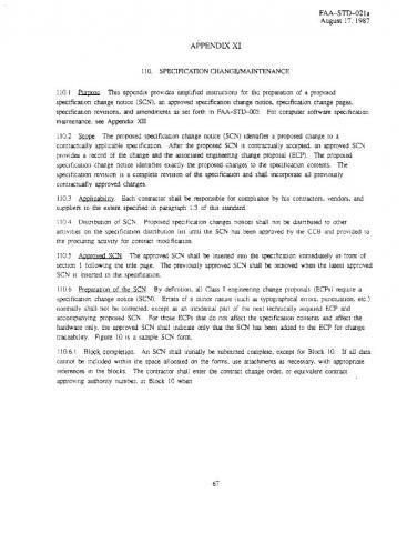 FAA STD- Appendix XI (Specification Change Maintenance) | SE Goldmine
